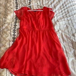 Summer dress, coral